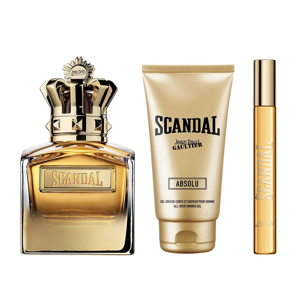 Scandal Absolu Set 3 Piezas Hombre EDP 100ml + Gel de Ducha 75ml + Miniatura 10ml