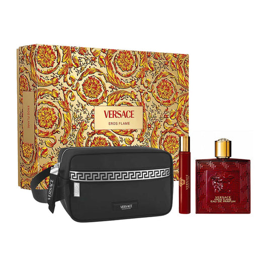 Versace Eros Flame Bolsa Estuche 3 Piezas